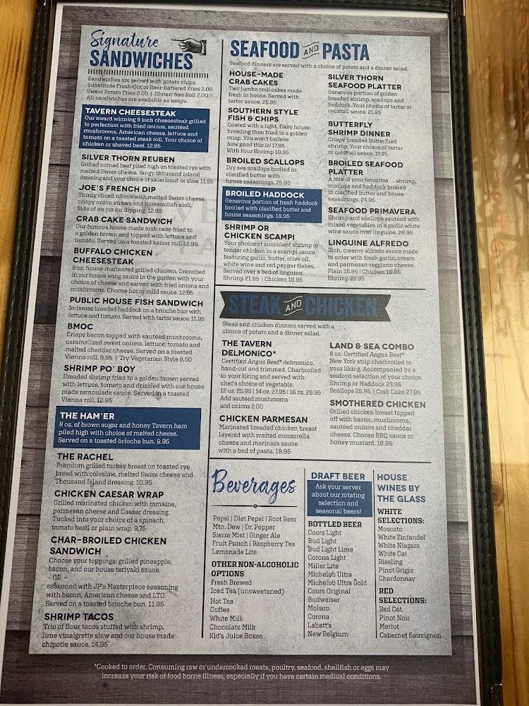 Silver Thorn Tavern Menu image 3